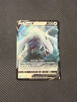 Pokemon Lugia V 138/195 Silver Tempest Sword & Shield Legendary Ultra Rare - Image 1