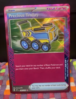 Pokemon TCG Precious Trolley Ace Spec Trainer SV08 Surging Sparks 185/191 NM - Image 2