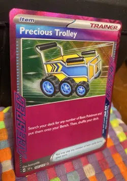 Pokemon TCG Precious Trolley Ace Spec Trainer SV08 Surging Sparks 185/191 NM - Image 3