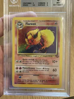 1999 POKEMON JUNGLE - UNLIMITED - RARE #3/64 FLAREON BGS 9 - Image 4