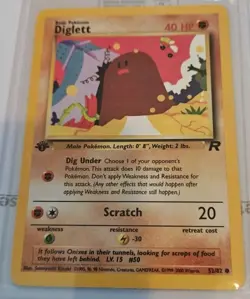 Diglett 52/82 | Team Rocket First Edition | Pokemon TCG Common NM / LP - Image 1