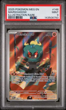Pokemon Marshadow 2025 Mega Evolution #146/132 PSA 9 - Image 1