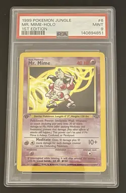 Mr. Mime Holo 6/64 1st Edition - 1999 Jungle Pokemon PSA 9 - Image 3