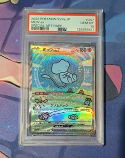 Mew EX 347/190 Special Art Rare Sv4a-shiny Treasure EX Pokemon Japanese PSA 10 - Image 3