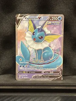 Vaporeon V 172/203 NM Ultra Rare Full Art SWSH: Evolving Skies Pokemon TCG NM - Image 1