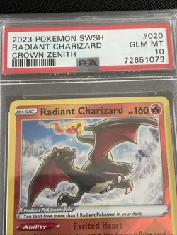 Radiant Charizard PSA 10 Crown Zenith 020/159 GEM MINT Pokemon TCG - Image 2