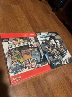 Pokemon TCG Black Bolt & White Flare Binder And Unova Poster Collection SEALED - Image 1