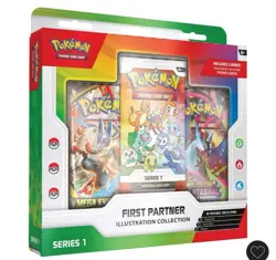Pokemon TCG First Partner Illustration Collection Series 1 Booster Promo Box - Image 1