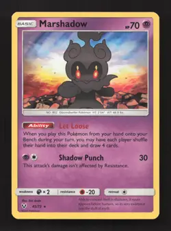 Marshadow 45/73 Holo Rare Shining Legends Pokemon Holo Near Mint - Image 1