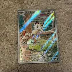 Pokemon TCG Meowth Illustration Rare 106/094 Holo Me02: Phantasmal Flames 70 HP - Image 1