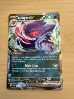 Pokemon Gengar EX TCG Scarlet & Violet Temporal Forces 104/162 Holo Double Rare - Image 1