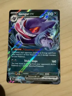 Pokemon Gengar EX TCG Scarlet & Violet Temporal Forces 104/162 Holo Double Rare - Image 3
