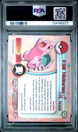 2000 TOPPS CHROME POKEMON T.V. #32 NIDORAN PSA 10 - Image 2