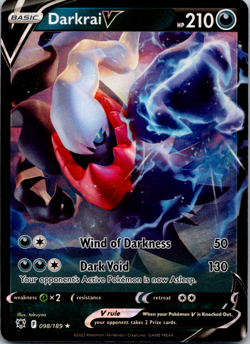 Darkrai V 098/189 Ultra Rare Astral Radiance Pokemon TCG Holo Foil NM - Image 1