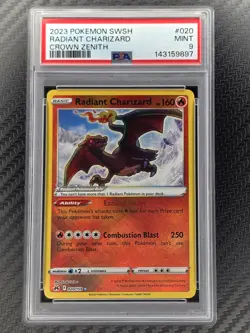 PSA 9 Radiant Charizard 020/159 2023 SWSH CROWN ZENITH Pokemon TCG MINT - Image 2