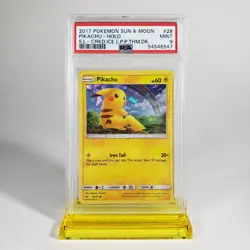 PSA 9 POKEMON 2017 SHINNING LEGENDS LETS PLAY PIKACHU CRACKED ICE HOLO #28 ⚡⚡ - Image 1