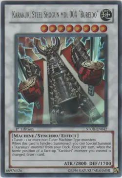Yugioh! LP Karakuri Steel Shogun mdl 00X "Bureido" - STOR-EN042 - Ultra Rare - U - Image 1