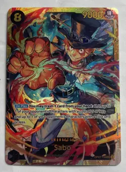 One Piece TCG - Sabo OP07-118 Secret Rare Foil English NEAR MINT 2024 - Image 1