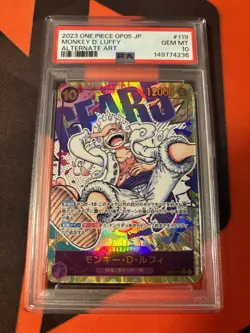 PSA 10 Luffy Gear 5 Alt Art Japanese OP05-119 - Image 1