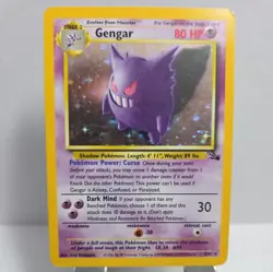1999 Holo Gengar 5/62 Fossil Set Pokemon Card: Excellent Condition - Image 1