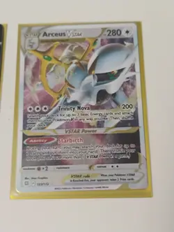 Pokemon Arceus VSTAR-Arceus V Metal Promo Holo Card Lot - Image 2