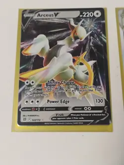 Pokemon Arceus VSTAR-Arceus V Metal Promo Holo Card Lot - Image 3