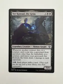 Syr Konrad the Grim MTG Magic the Gathering Card NM Near Mint MKC - Image 1