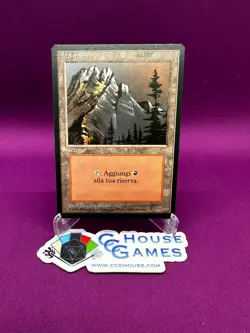MTG Mountain (A - Snowy Top) Italian Beta Revised FBB Black Border *CCGHouse* VD - Image 1