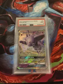 Pokemon 2017 Sun & Moon ESPEON GX #61 PSA 9 Mint RARE 3 - Image 1