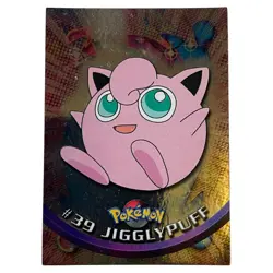JIGGLYPUFF #39 - Topps Chrome Pokemon 1999 TV HOLO Foil - Black Label - LP - Image 1