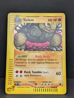 Golem 014/165 Expedition Base Set Holo Rare Pokemon TCG Nintendo e-reader LP+ - Image 3