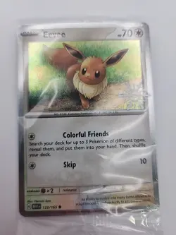 EEVEE Pokemon Snowflake Stamp 133/165 Holiday Calendar Promo SEALED - Image 1