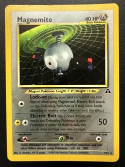 Pokemon TCG Magnemite 7/75 Neo Discovery Holo NM - Image 1