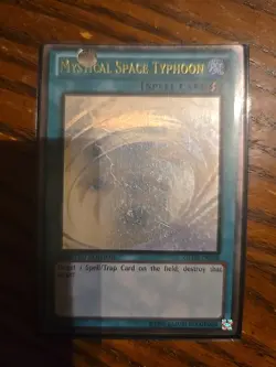 Yu-Gi-Oh! TCG Mystical Space Typhoon GLD5-EN038 Gold Rare Haunted Mine Ltd Ed - Image 1