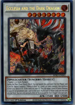 Ecclesia and the Dark Dragon BPRO-EN041 Secret Rare 1st Edition NM Yugioh - Image 1