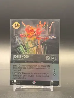 Disney Lorcana Robin Hood Ephemeral Archer 221/204 Whispers in the Well Epic - Image 1