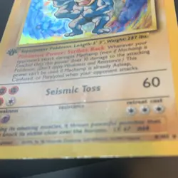 Pokemon TCG Machamp Base Set Holo Rare Card 8/102 1st Edition Moderate Play - Image 5