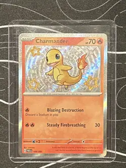 Pokemon Charmander SV: Paldean Fates Shiny Rare Holo 109/091 Card - Image 1