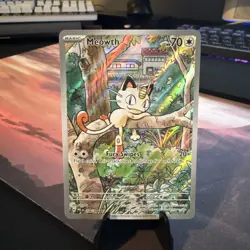 Meowth 106/094 Illustration Rare Card - Pokemon Phantasmal Flames - Near Mint - Image 1