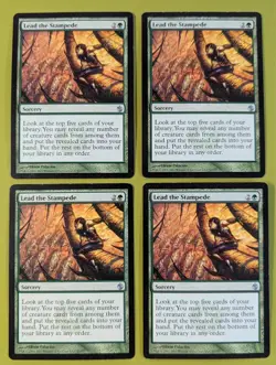 Lead the Stampede x4 Mirrodin Besieged 4x Playset Magic the Gathering MTG - Image 1