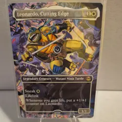 Leonardo, Cutting Edge (Borderless) Rare MTG Ninja Turtles - Image 1