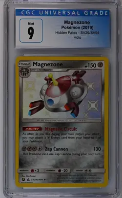 Pokemon CGC 9 Mint Magnezone SV29/SV94 Hidden Fates Holo 2019 - Image 1