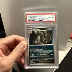 Pokemon TCG Umbreon Card 59/131 Prismatic Evolutions Masterball Reverse PSA 10 - Image 5