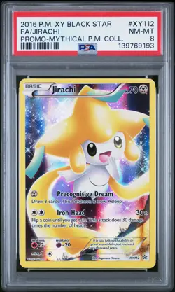 2016 POKEMON XY BLACK STAR PROMO MYTHICAL POKEMON COLL FULL ART/JIRACHI PSA 8 - Image 1