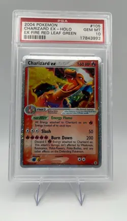 2004 Pokemon EX Fire Red Leaf Green Charizard ex #105 Holo PSA 10 - Image 1