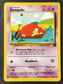 Slowpoke 67/82 Vintage Team Rocket Regular, WOTC Pokemon 2000 (LP) - Image 1