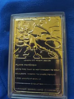 Burger Kings 1999 Pokemon Nintendo 24k Gold Platted Charizard - Image 1
