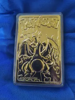 Burger Kings 1999 Pokemon Nintendo 24k Gold Platted Charizard - Image 3