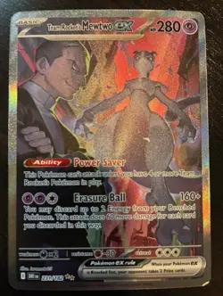 2025 Pokemon Destined Rivals Team Rocket's Mewtwo ex #231/182 - Image 3