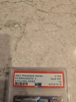 Pokemon 2021 Dragonite V 192/203 Alt Art Evolving Skies GEM MINT PSA 10 - Image 2